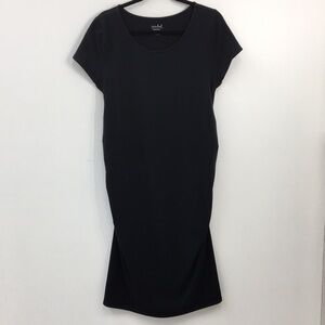 Isabel Maternity Short Sleeve Scoop Neck Midi Dress XL EXCELLENT Condition